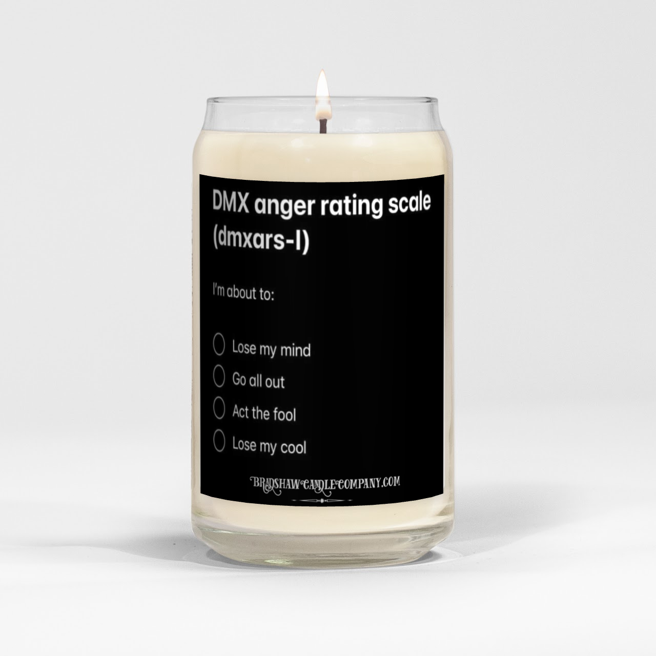 DMX Anger Rating Scale 16oz Scented Soy Candle